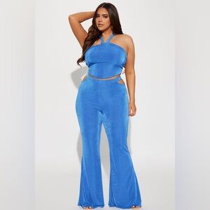 Same Night Slinky Pant & Top Set - Royal